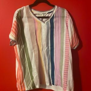 Womens linen mix top